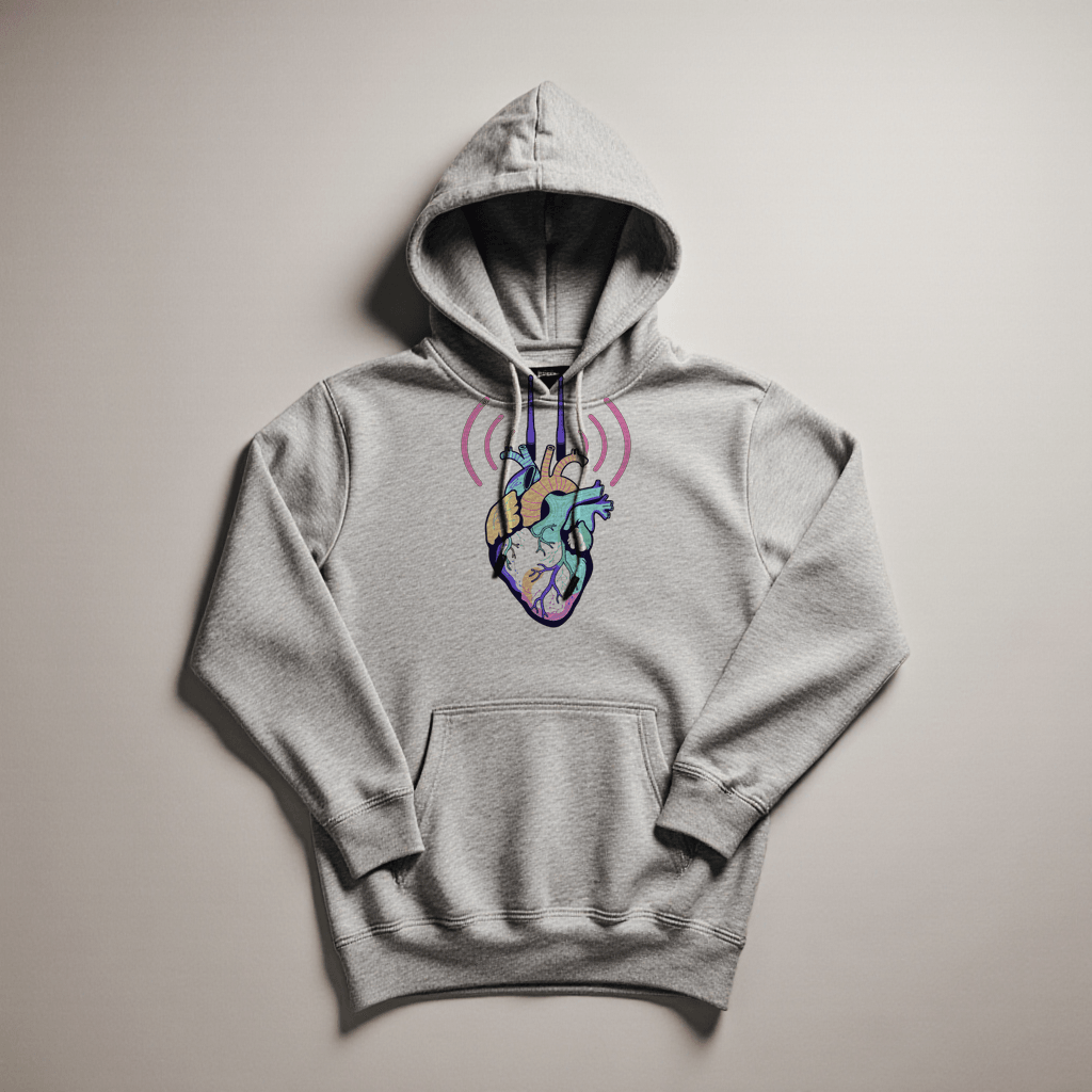 Corazón Router en hoodie